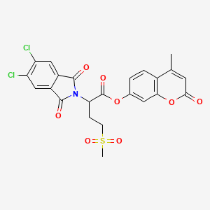molecular formula C23H17Cl2NO8S B4111265 4-methyl-2-oxo-2H-chromen-7-yl 2-(5,6-dichloro-1,3-dioxo-1,3-dihydro-2H-isoindol-2-yl)-4-(methylsulfonyl)butanoate 