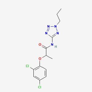 molecular formula C13H15Cl2N5O2 B4111271 2-(2,4-dichlorophenoxy)-N-(2-propyl-2H-tetrazol-5-yl)propanamide 