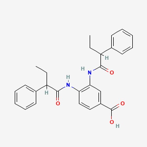 molecular formula C27H28N2O4 B4111273 3,4-bis[(2-phenylbutanoyl)amino]benzoic acid 