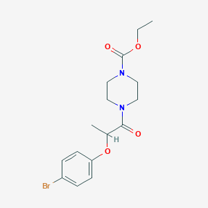 molecular formula C16H21BrN2O4 B4111293 ethyl 4-[2-(4-bromophenoxy)propanoyl]-1-piperazinecarboxylate 
