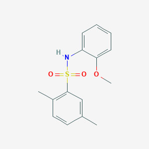 molecular formula C15H17NO3S B411130 N-(2-methoxyphenyl)-2,5-dimethylbenzenesulfonamide CAS No. 477483-32-2