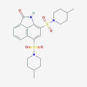 molecular formula C23H29N3O5S2 B411132 6,8-bis((4-methylpiperidin-1-yl)sulfonyl)benzo[cd]indol-2(1H)-one CAS No. 425402-68-2