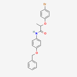 molecular formula C22H20BrNO3 B4111336 N-[4-(benzyloxy)phenyl]-2-(4-bromophenoxy)propanamide 