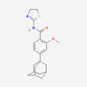 molecular formula C21H26N2O2S B4111342 4-(1-adamantyl)-N-(4,5-dihydro-1,3-thiazol-2-yl)-2-methoxybenzamide 