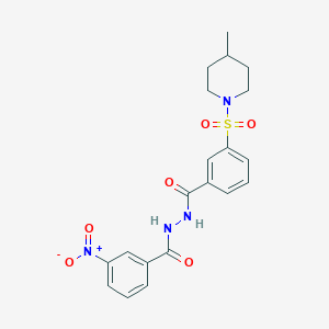 3-[(4-methyl-1-piperidinyl)sulfonyl]-N'-(3-nitrobenzoyl)benzohydrazide
