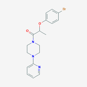 molecular formula C18H20BrN3O2 B4111364 1-[2-(4-bromophenoxy)propanoyl]-4-(2-pyridinyl)piperazine 