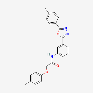 molecular formula C24H21N3O3 B4111379 2-(4-methylphenoxy)-N-{3-[5-(4-methylphenyl)-1,3,4-oxadiazol-2-yl]phenyl}acetamide 