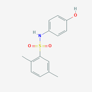 molecular formula C14H15NO3S B411139 N-(4-hydroxyphenyl)-2,5-dimethylbenzenesulfonamide CAS No. 333310-99-9