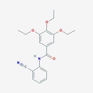 molecular formula C20H22N2O4 B411140 N-(2-cyanophenyl)-3,4,5-triethoxybenzamide 