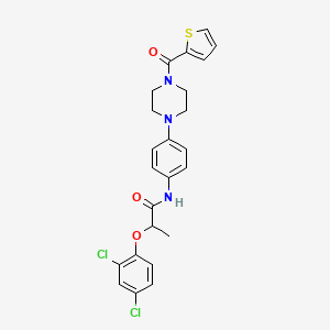 molecular formula C24H23Cl2N3O3S B4111402 2-(2,4-dichlorophenoxy)-N-{4-[4-(2-thienylcarbonyl)-1-piperazinyl]phenyl}propanamide 