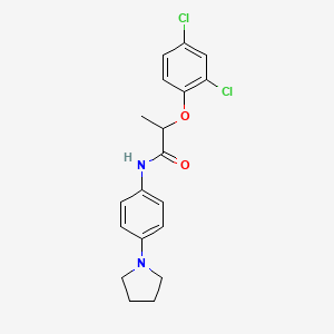 molecular formula C19H20Cl2N2O2 B4111411 2-(2,4-dichlorophenoxy)-N-[4-(1-pyrrolidinyl)phenyl]propanamide 