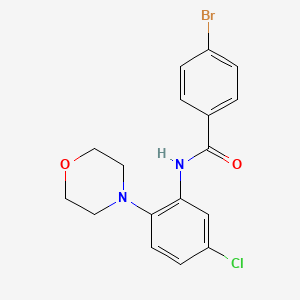 molecular formula C17H16BrClN2O2 B4111429 4-bromo-N-[5-chloro-2-(4-morpholinyl)phenyl]benzamide 
