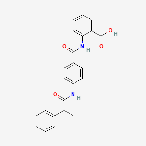 molecular formula C24H22N2O4 B4111444 2-({4-[(2-phenylbutanoyl)amino]benzoyl}amino)benzoic acid CAS No. 701252-55-3