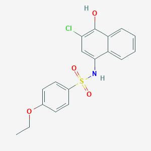 molecular formula C18H16ClNO4S B411145 N-(3-chloro-4-hydroxynaphthalen-1-yl)-4-ethoxybenzenesulfonamide CAS No. 440087-66-1