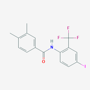 molecular formula C16H13F3INO B4111450 N-[4-iodo-2-(trifluoromethyl)phenyl]-3,4-dimethylbenzamide 