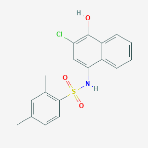 molecular formula C18H16ClNO3S B411146 N-(3-chloro-4-hydroxy-1-naphthyl)-2,4-dimethylbenzenesulfonamide 