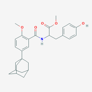 molecular formula C28H33NO5 B4111465 methyl N-[5-(1-adamantyl)-2-methoxybenzoyl]tyrosinate 