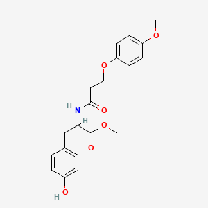 molecular formula C20H23NO6 B4111487 methyl N-[3-(4-methoxyphenoxy)propanoyl]tyrosinate 