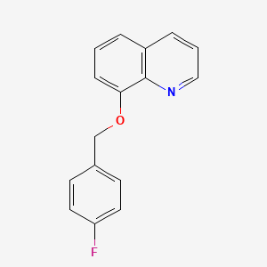 molecular formula C16H12FNO B4111492 8-[(4-fluorobenzyl)oxy]quinoline 
