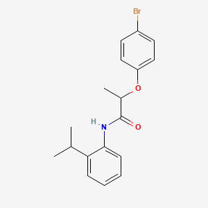 molecular formula C18H20BrNO2 B4111500 2-(4-bromophenoxy)-N-(2-isopropylphenyl)propanamide 