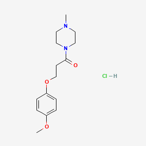 molecular formula C15H23ClN2O3 B4111516 1-[3-(4-methoxyphenoxy)propanoyl]-4-methylpiperazine hydrochloride 