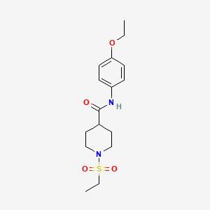 molecular formula C16H24N2O4S B4111526 N-(4-ethoxyphenyl)-1-(ethylsulfonyl)-4-piperidinecarboxamide 