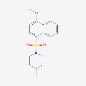 Methyl 4-[(4-methyl-1-piperidinyl)sulfonyl]-1-naphthyl ether