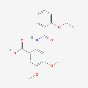 molecular formula C18H19NO6 B4111557 2-[(2-ethoxybenzoyl)amino]-4,5-dimethoxybenzoic acid 