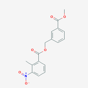 molecular formula C17H15NO6 B4111577 3-(methoxycarbonyl)benzyl 2-methyl-3-nitrobenzoate 