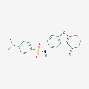 molecular formula C21H21NO4S B411158 4-isopropyl-N-(9-oxo-6,7,8,9-tetrahydrodibenzo[b,d]furan-2-yl)benzenesulfonamide 