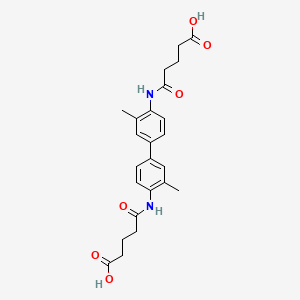 molecular formula C24H28N2O6 B4111606 5,5'-[(3,3'-dimethyl-4,4'-biphenyldiyl)diimino]bis(5-oxopentanoic acid) 