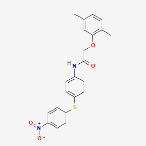 molecular formula C22H20N2O4S B4111614 2-(2,5-dimethylphenoxy)-N-{4-[(4-nitrophenyl)thio]phenyl}acetamide 