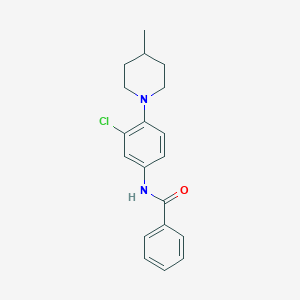 molecular formula C19H21ClN2O B4111619 N-[3-chloro-4-(4-methyl-1-piperidinyl)phenyl]benzamide 