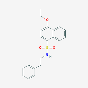 molecular formula C20H21NO3S B411163 4-乙氧基-N-苯乙基萘-1-磺酰胺 CAS No. 333311-14-1