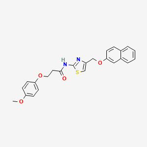 molecular formula C24H22N2O4S B4111638 3-(4-methoxyphenoxy)-N-{4-[(2-naphthyloxy)methyl]-1,3-thiazol-2-yl}propanamide 