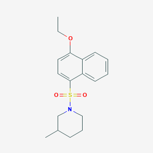 molecular formula C18H23NO3S B411164 1-[(4-Ethoxynaphthyl)sulfonyl]-3-methylpiperidine CAS No. 333311-13-0