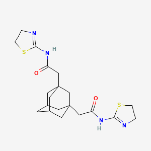 molecular formula C20H28N4O2S2 B4111641 2,2'-tricyclo[3.3.1.1~3,7~]decane-1,3-diylbis[N-(4,5-dihydro-1,3-thiazol-2-yl)acetamide] 