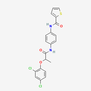 molecular formula C20H16Cl2N2O3S B4111643 N-(4-{[2-(2,4-dichlorophenoxy)propanoyl]amino}phenyl)-2-thiophenecarboxamide 