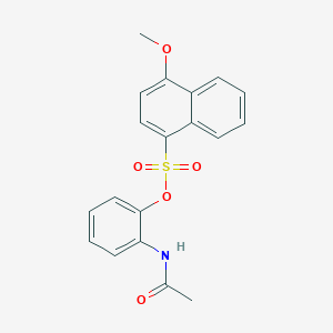 molecular formula C19H17NO5S B411165 2-Acetamidophenyl 4-methoxynaphthalene-1-sulfonate CAS No. 457960-49-5
