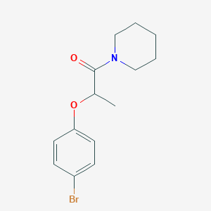 molecular formula C14H18BrNO2 B4111678 1-[2-(4-bromophenoxy)propanoyl]piperidine 