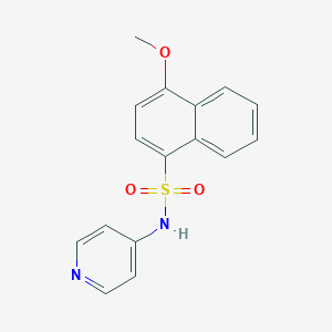 molecular formula C16H14N2O3S B411168 4-methoxy-N-(pyridin-4-yl)naphthalene-1-sulfonamide CAS No. 457960-54-2