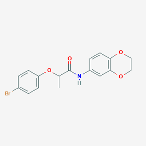 molecular formula C17H16BrNO4 B4111688 2-(4-bromophenoxy)-N-(2,3-dihydro-1,4-benzodioxin-6-yl)propanamide 