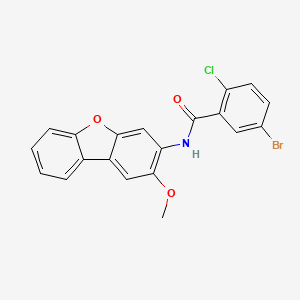 molecular formula C20H13BrClNO3 B4111700 5-bromo-2-chloro-N-(2-methoxydibenzo[b,d]furan-3-yl)benzamide 