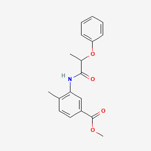 molecular formula C18H19NO4 B4111703 methyl 4-methyl-3-[(2-phenoxypropanoyl)amino]benzoate 