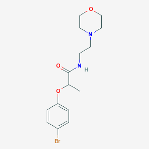 molecular formula C15H21BrN2O3 B4111709 2-(4-bromophenoxy)-N-[2-(4-morpholinyl)ethyl]propanamide 