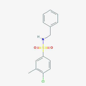 molecular formula C14H14ClNO2S B411171 N-benzyl-4-chloro-3-methylbenzenesulfonamide CAS No. 446308-81-2