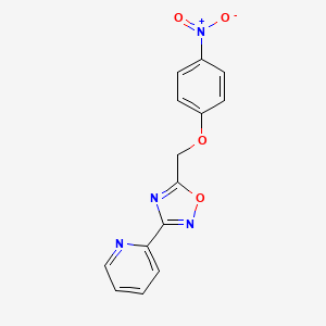molecular formula C14H10N4O4 B4111720 2-{5-[(4-nitrophenoxy)methyl]-1,2,4-oxadiazol-3-yl}pyridine 