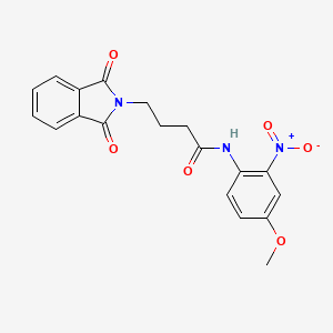 molecular formula C19H17N3O6 B4111728 4-(1,3-dioxo-1,3-dihydro-2H-isoindol-2-yl)-N-(4-methoxy-2-nitrophenyl)butanamide 