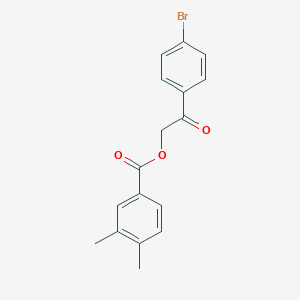 molecular formula C17H15BrO3 B411173 2-(4-Bromophenyl)-2-oxoethyl 3,4-dimethylbenzoate 