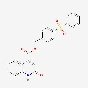 molecular formula C23H17NO5S B4111733 4-(phenylsulfonyl)benzyl 2-hydroxy-4-quinolinecarboxylate 